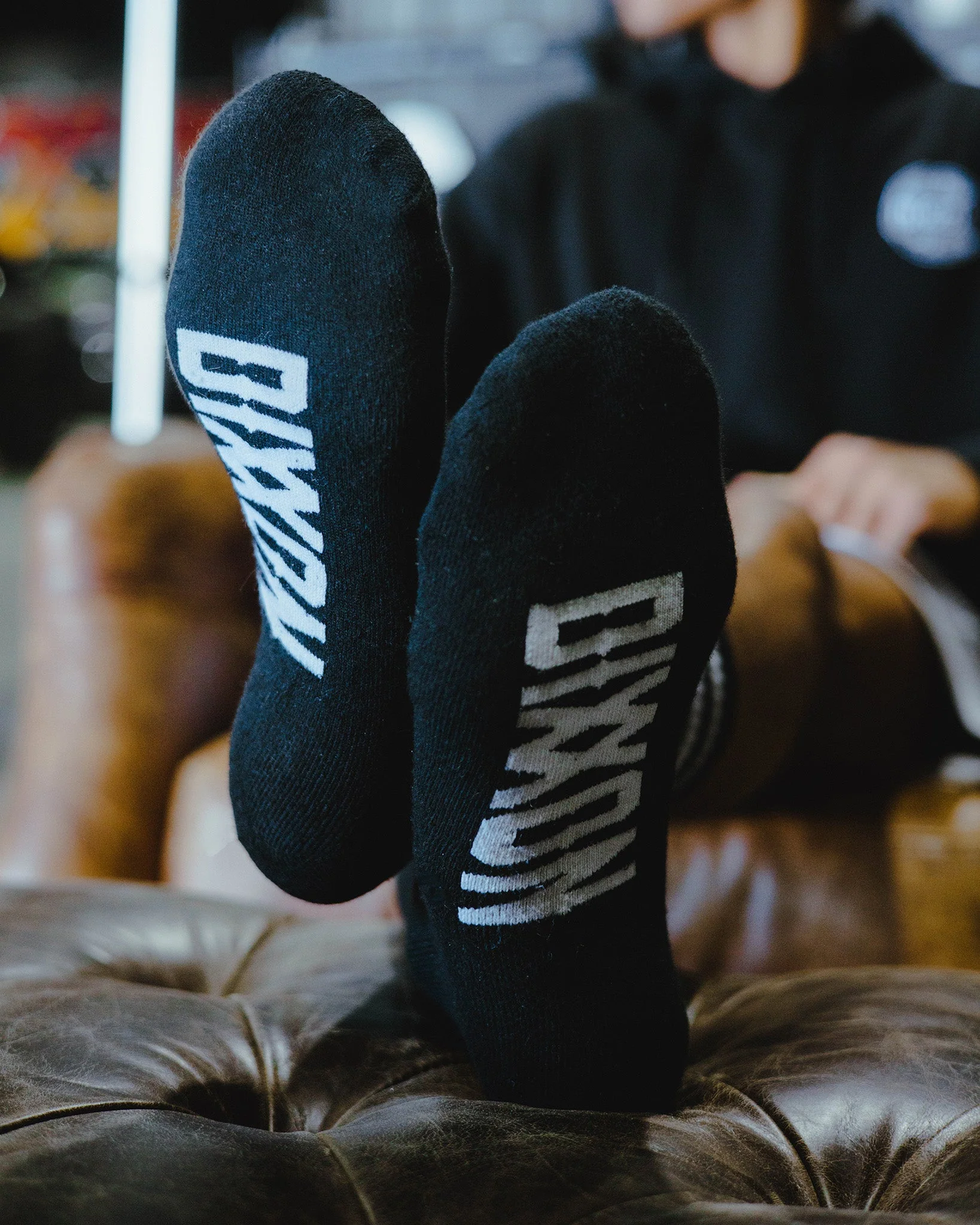 6PK PREMIUM CREW SOCKS BLACK - Image 2