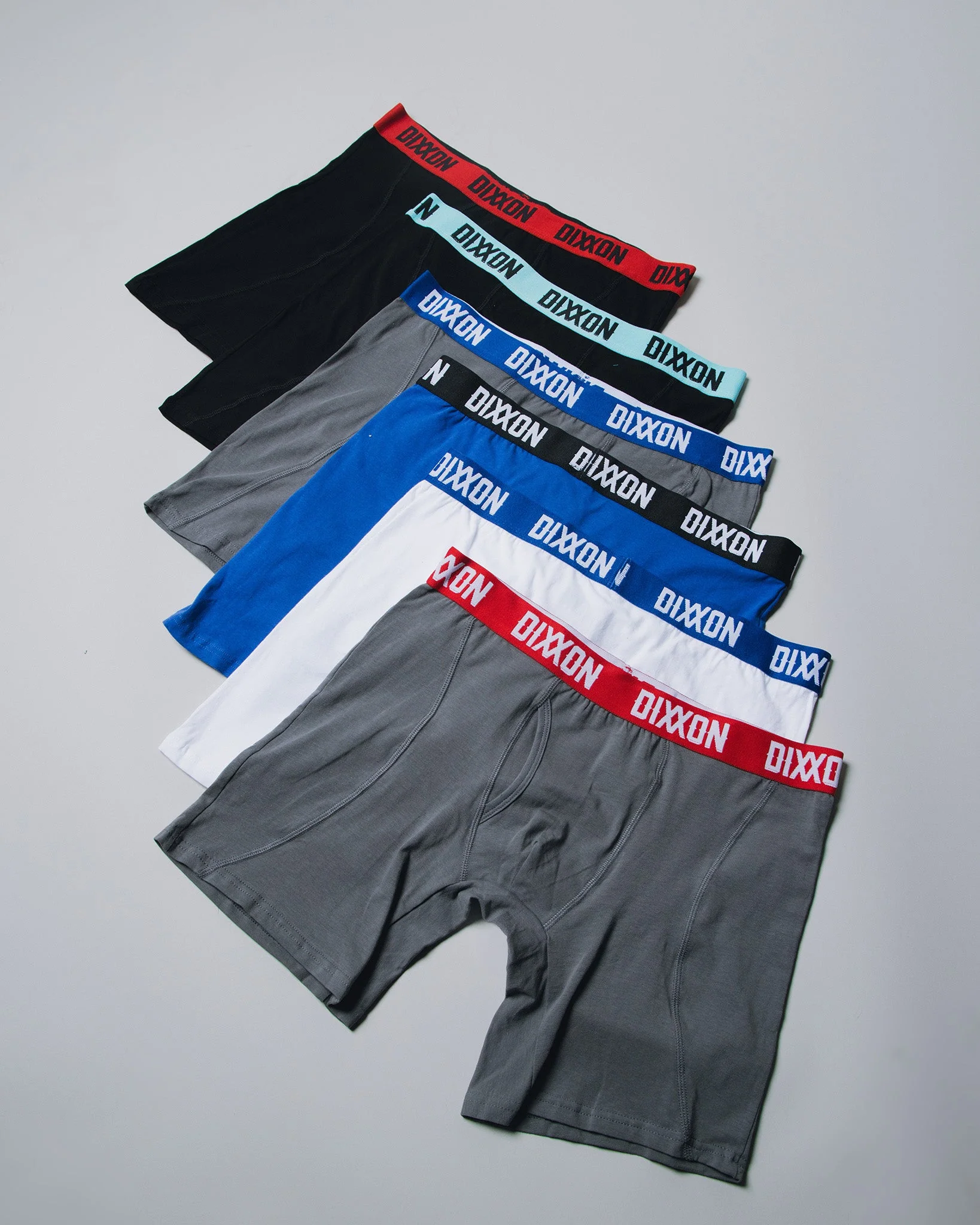 ASSORTED 6PK DIXXON COTTON STRETCH BOXER BRIEFS