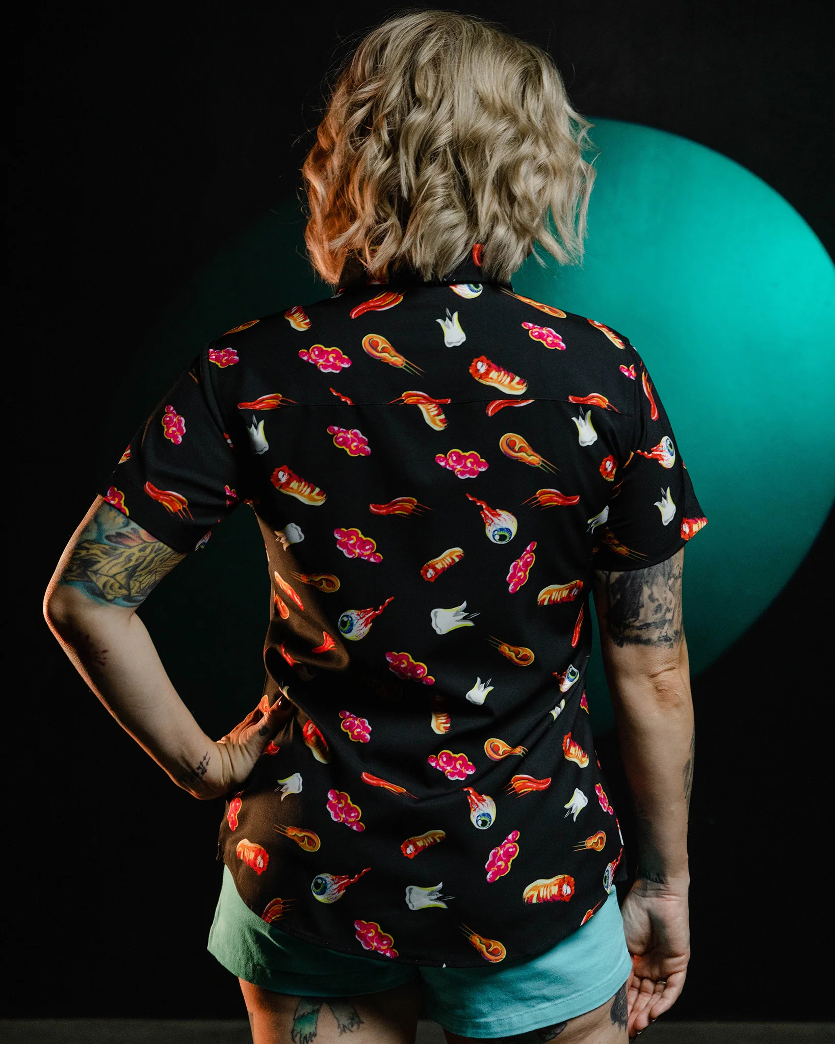 BETTER LOVERS PARTY SHIRT SHORT SLEEVE BUTTON UP - WOMENS - Image 3