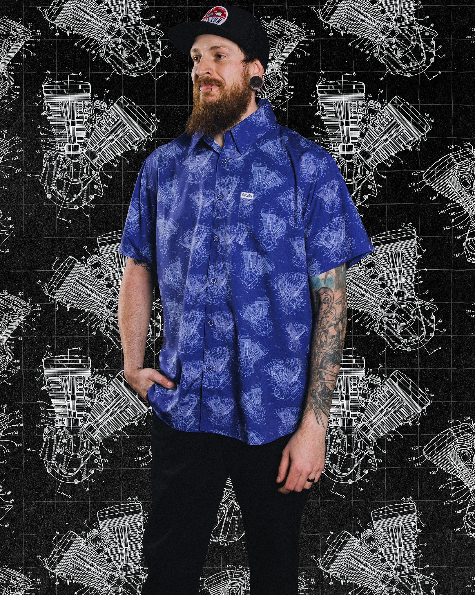 BLUEPRINT SHORT SLEEVE BUTTON UP - MENS - Image 6