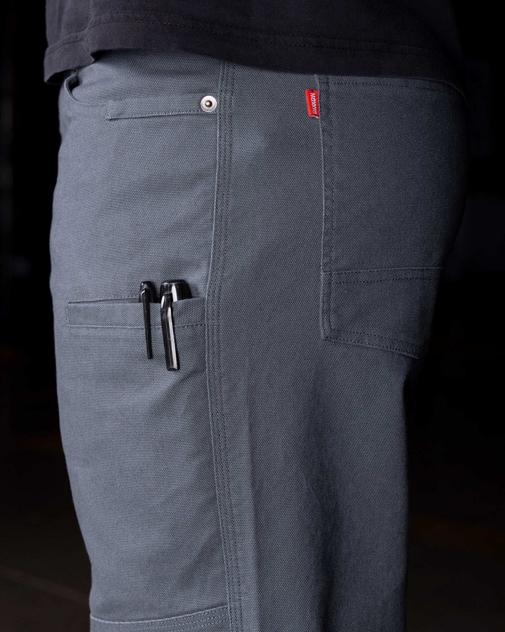 CANVAS WORK PANTS GREY - MENS - Image 9
