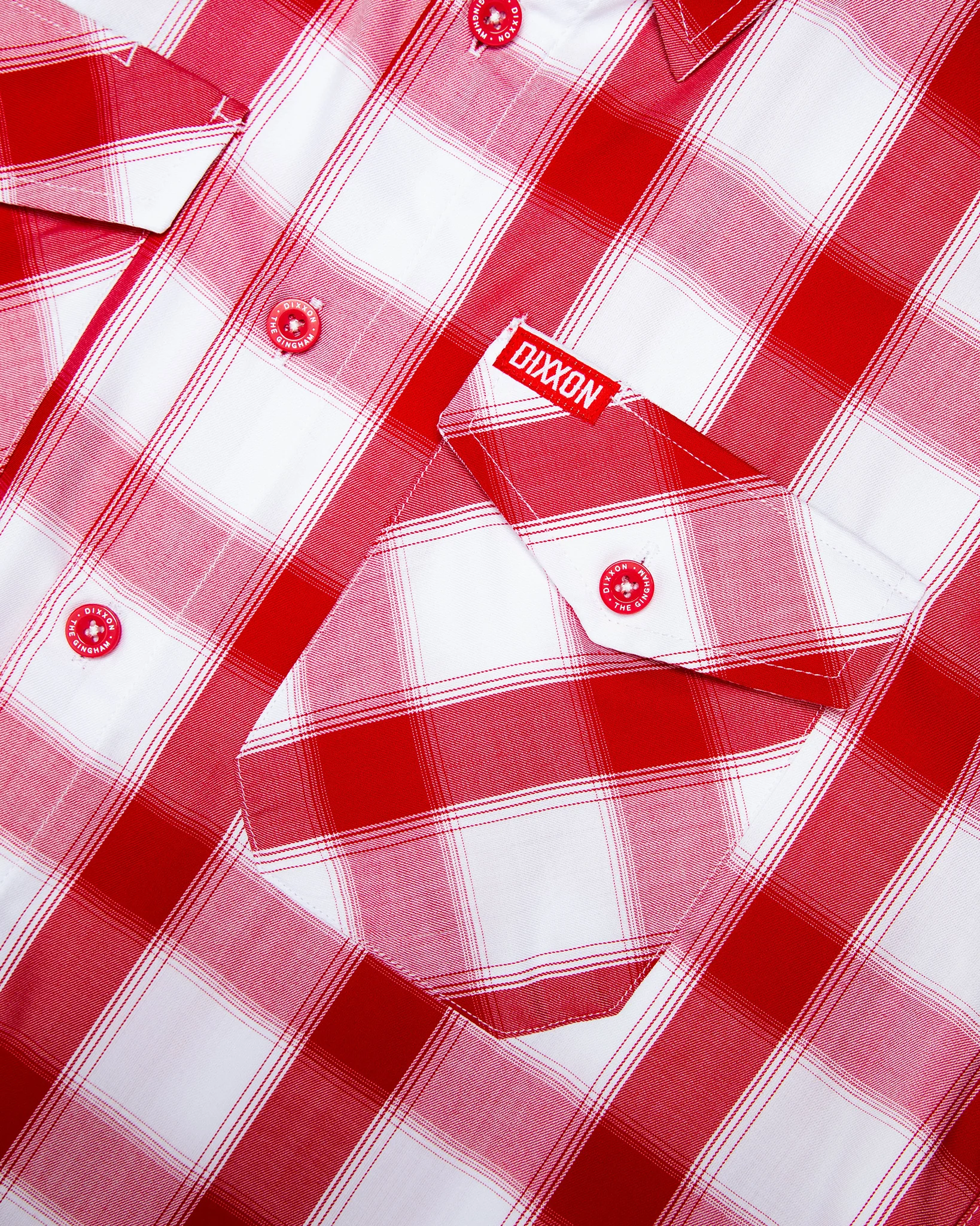 GINGHAM BAMBOO SHORT SLEEVE BUTTON UP - MENS - Image 5