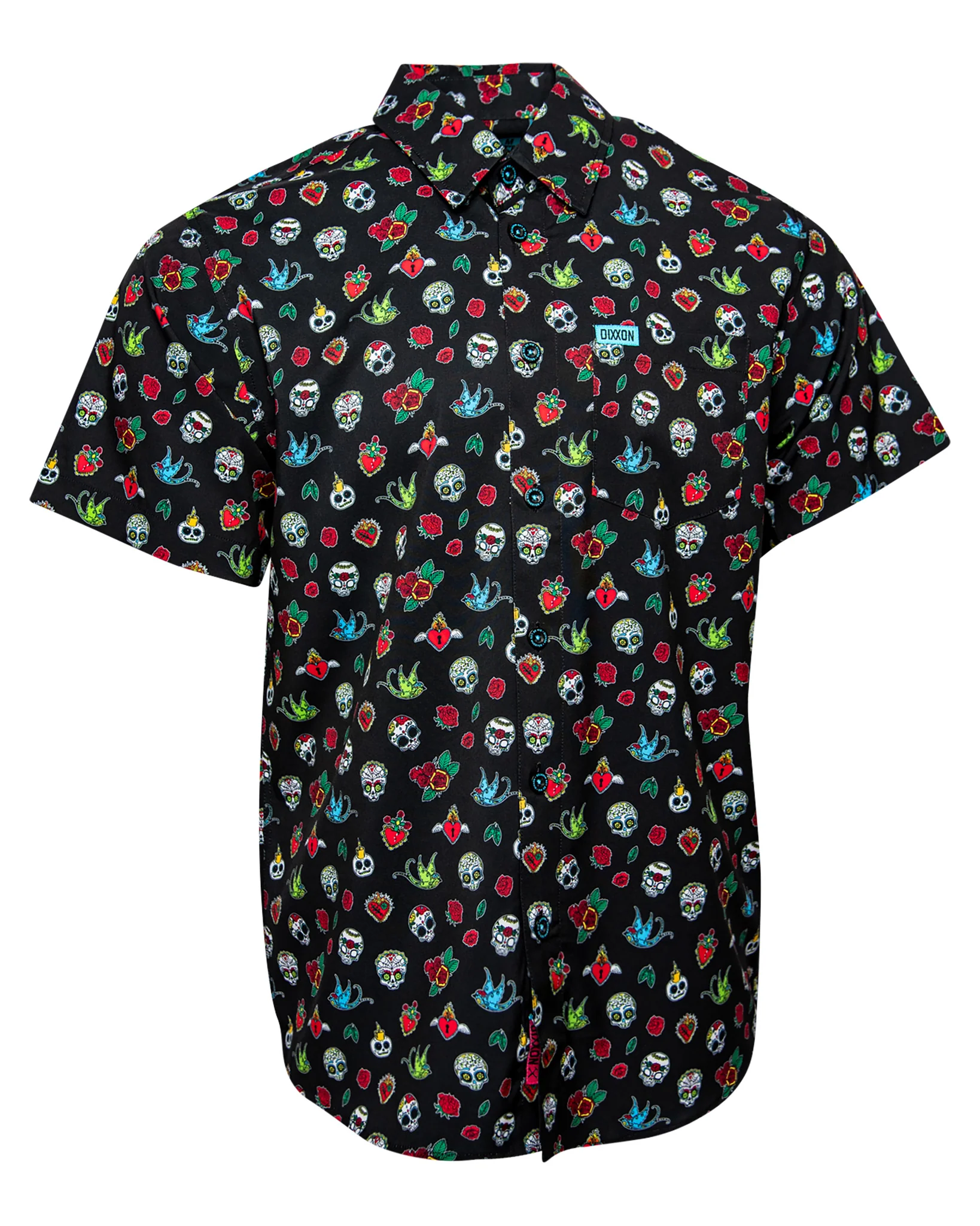 LOS MUERTOS PARTY SHIRT SHORT SLEEVE BUTTON UP - MENS - Image 2