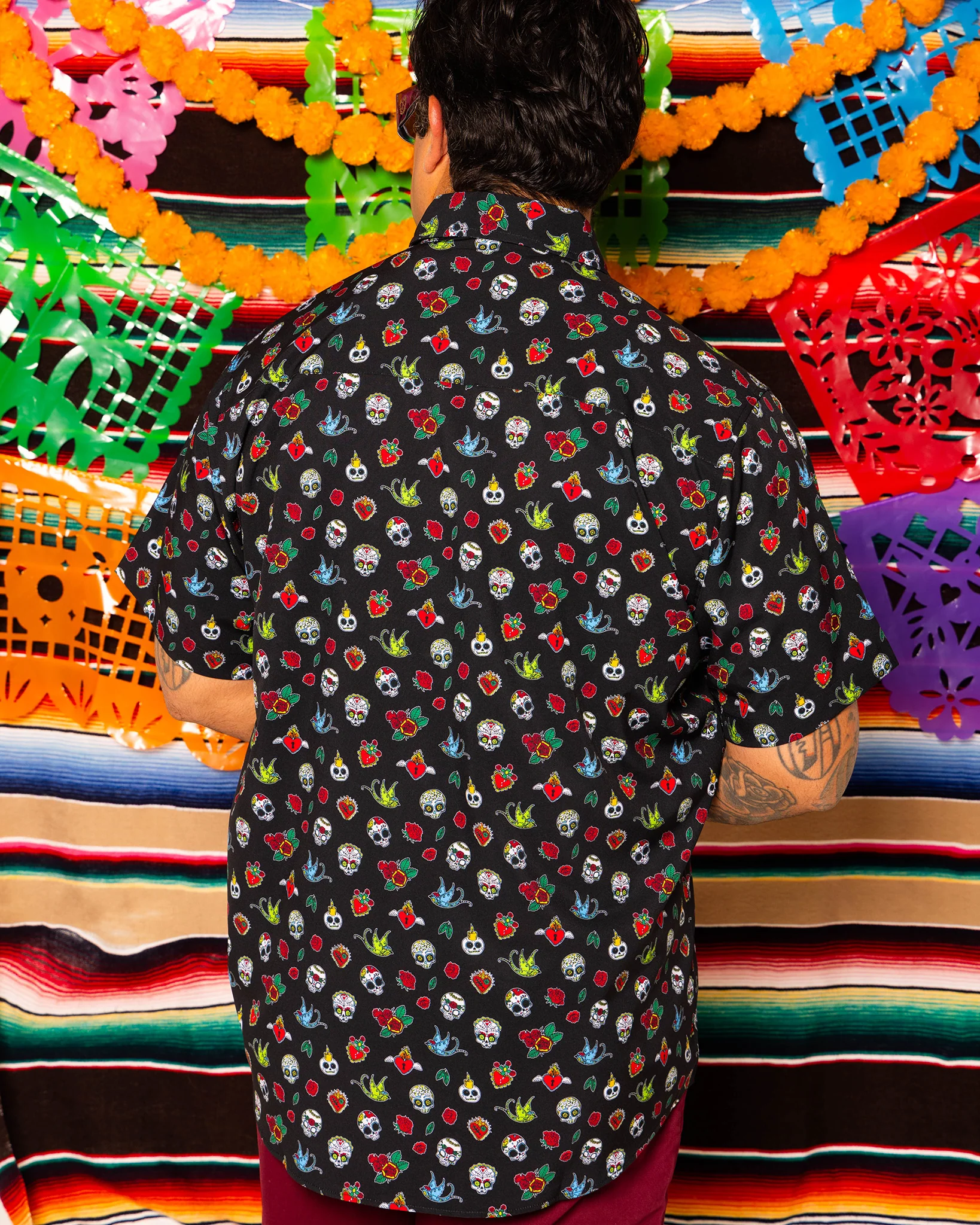 LOS MUERTOS PARTY SHIRT SHORT SLEEVE BUTTON UP - MENS - Image 3