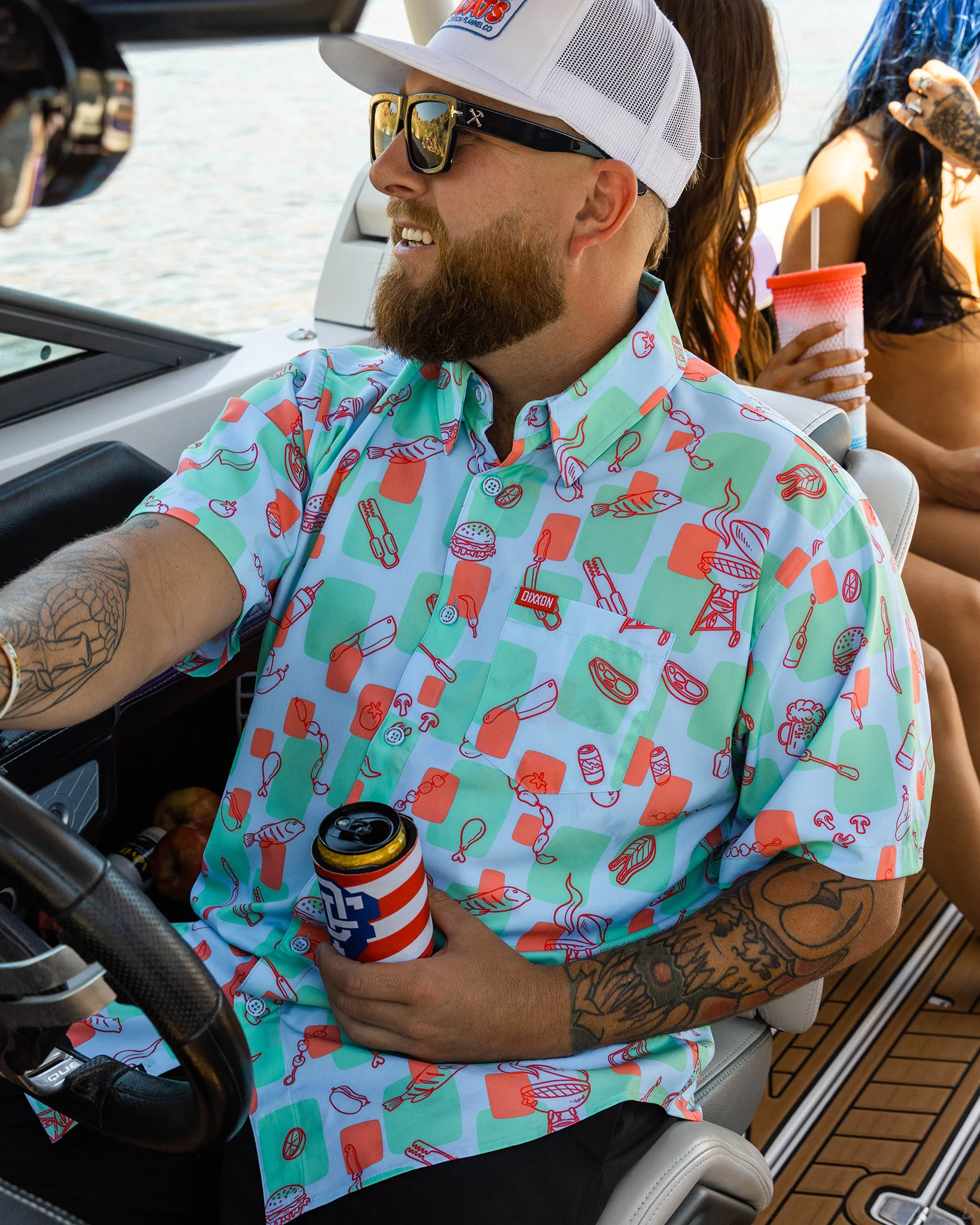 NO BUMMER SUMMER SHORT SLEEVE BUTTON UP  - MENS - Image 3