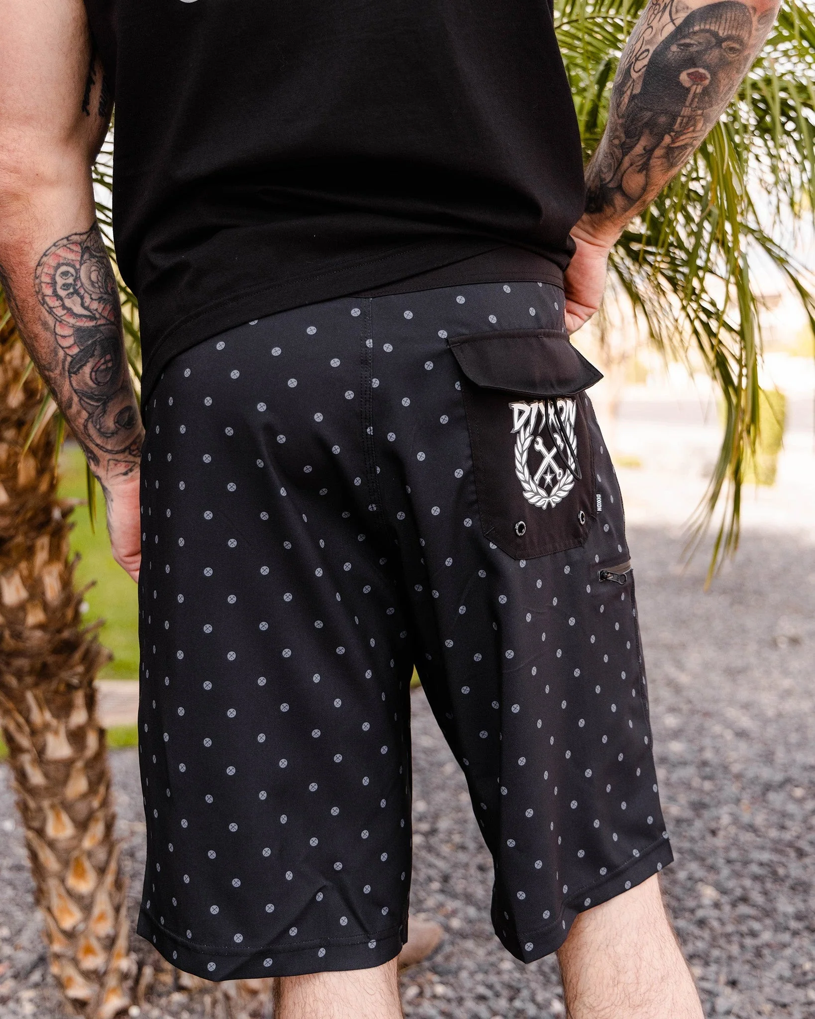 POLKACIDE BOARDSHORT - BLACK/GRAY - Image 2