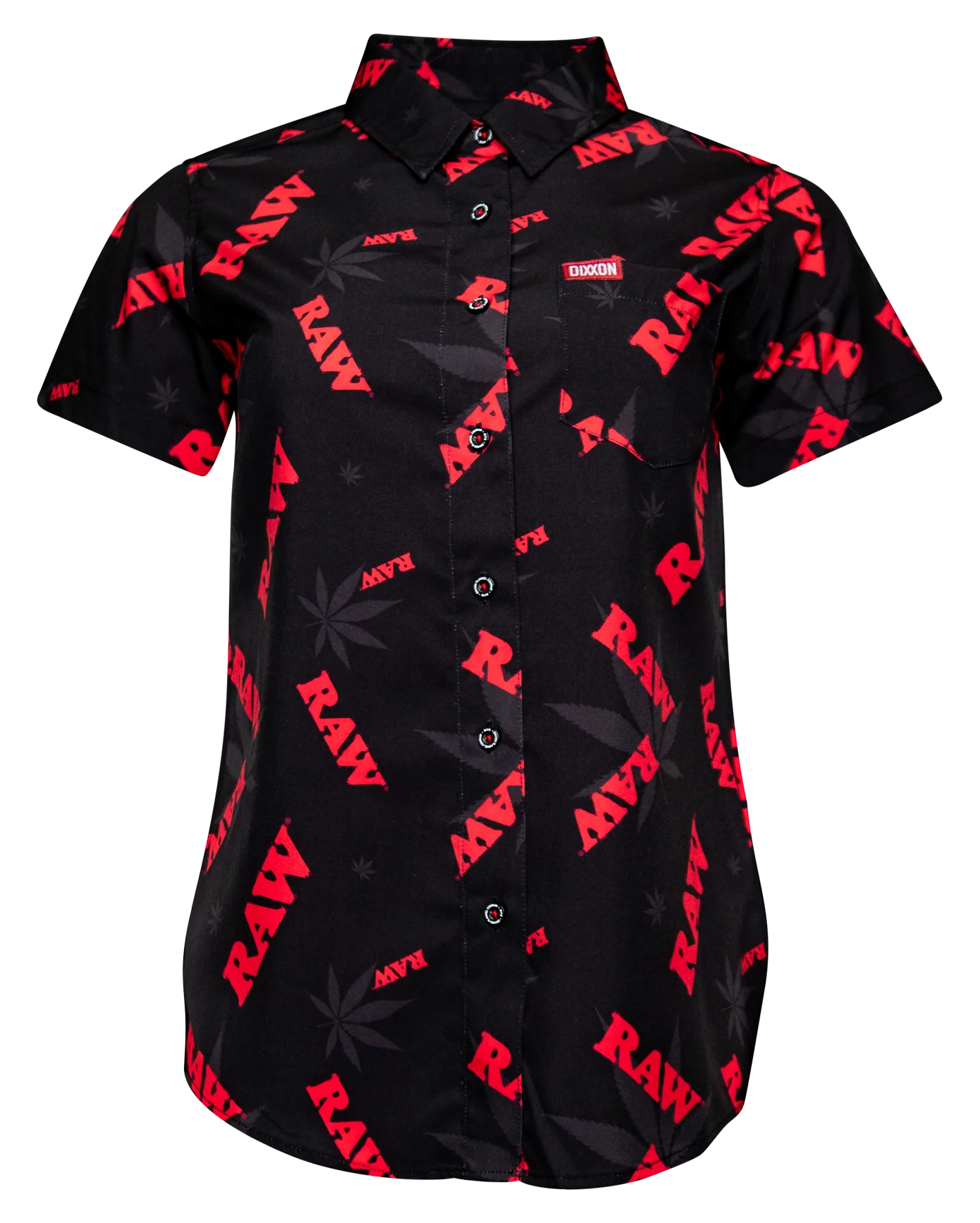 RAW SHORT SLEEVE BUTTON UP - WOMENS - Image 2