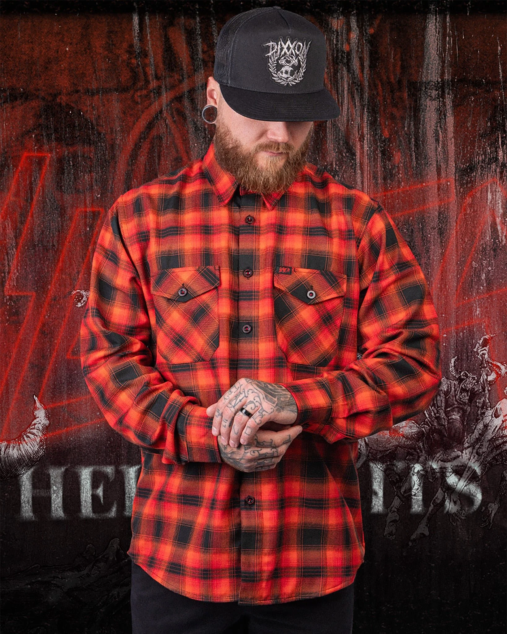 SLAYER HELL AWAITS FLANNEL - MENS