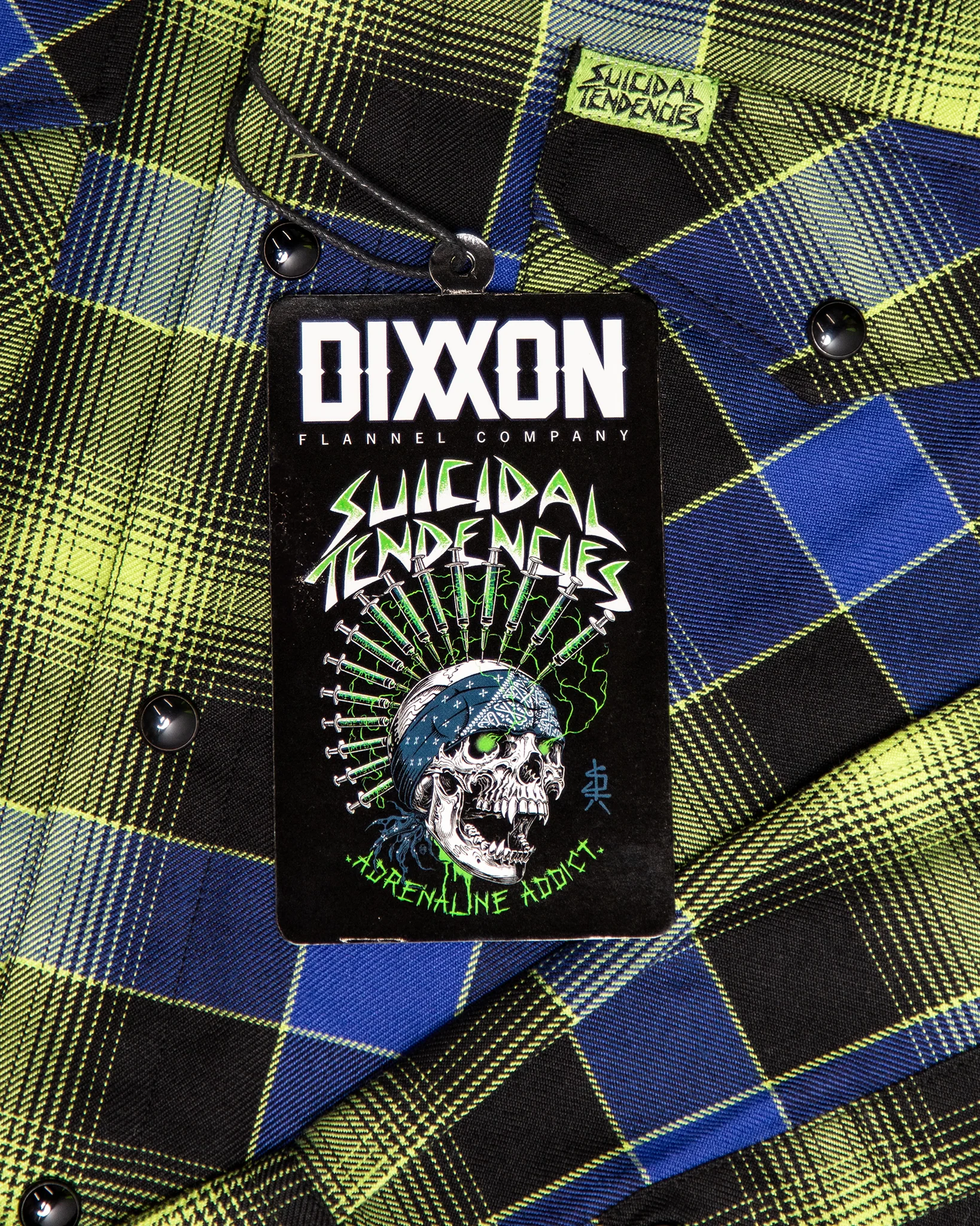 SUICIDAL TENDENCIES ADRENALINE ADDICT FLANNEL - MENS - Image 11
