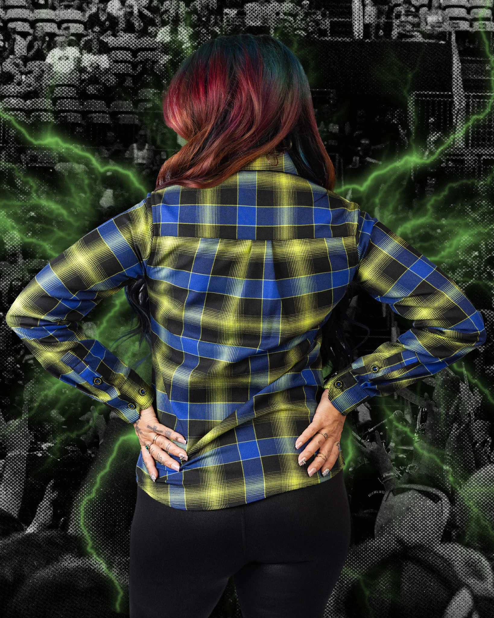 SUICIDAL TENDENCIES ADRENALINE ADDICT FLANNEL - WOMENS - Image 3