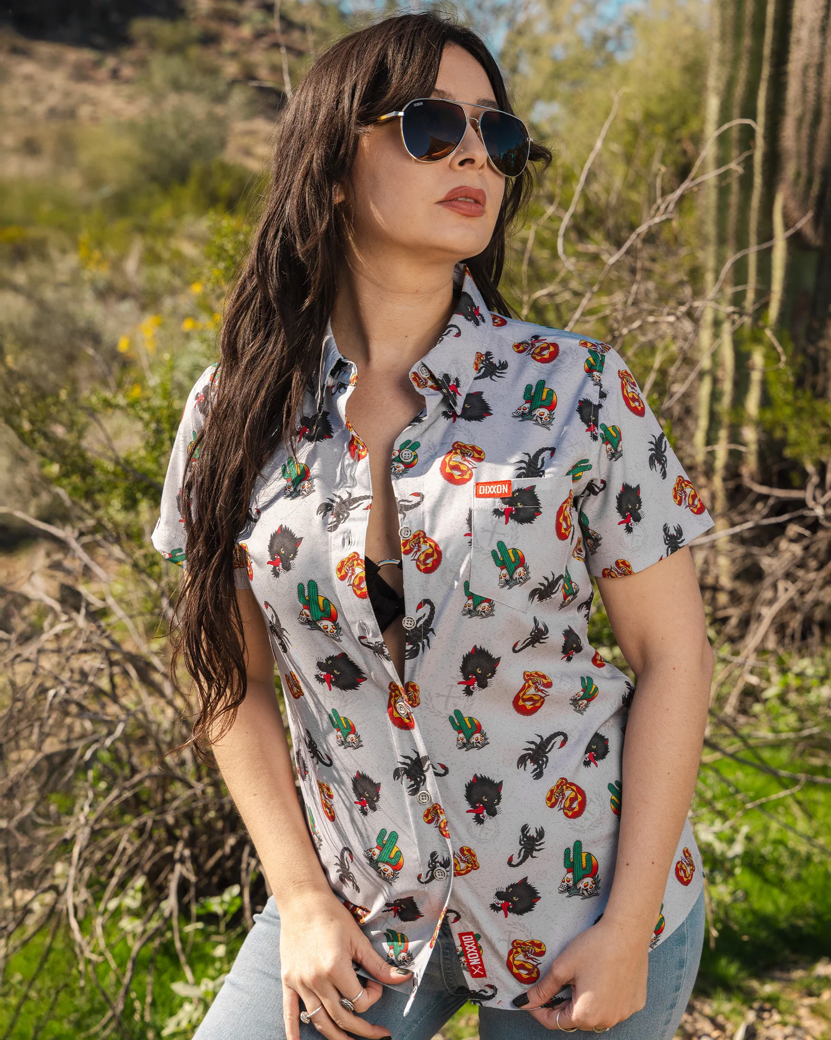 THE 1912 PARTY SHIRT SHORT SLEEVE BUTTON UP - WOMENS