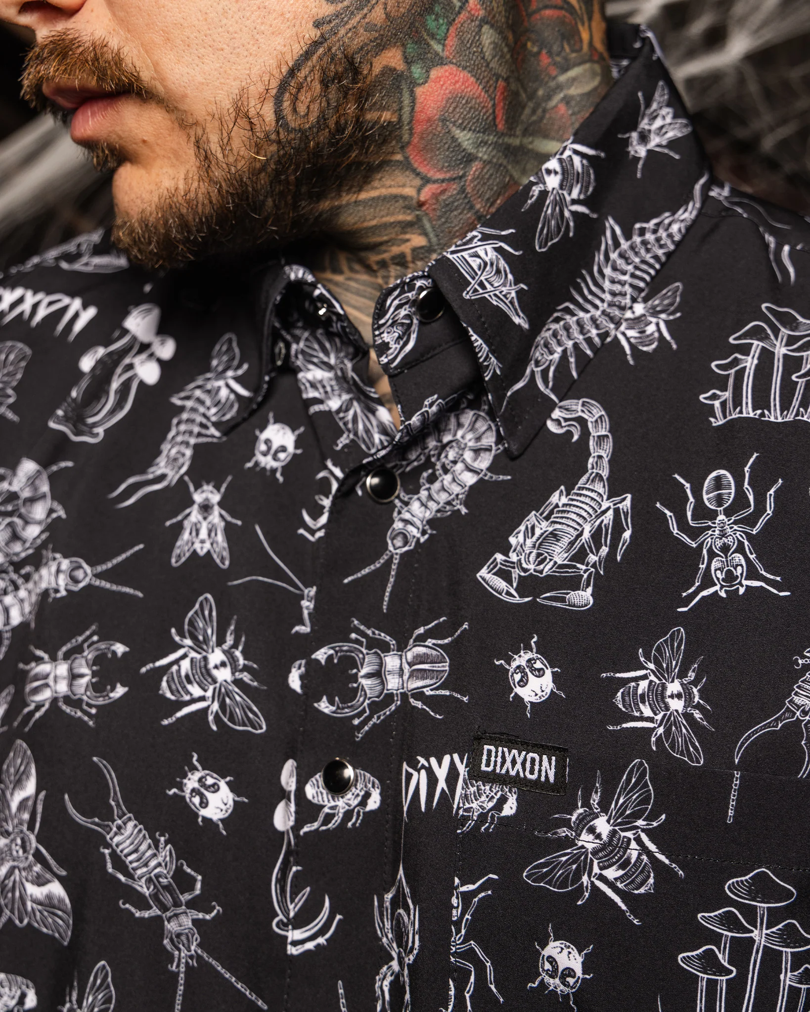 THE CRAWLER PARTY SHIRT SHORT SLEEVE BUTTON UP  - MENS - Image 4