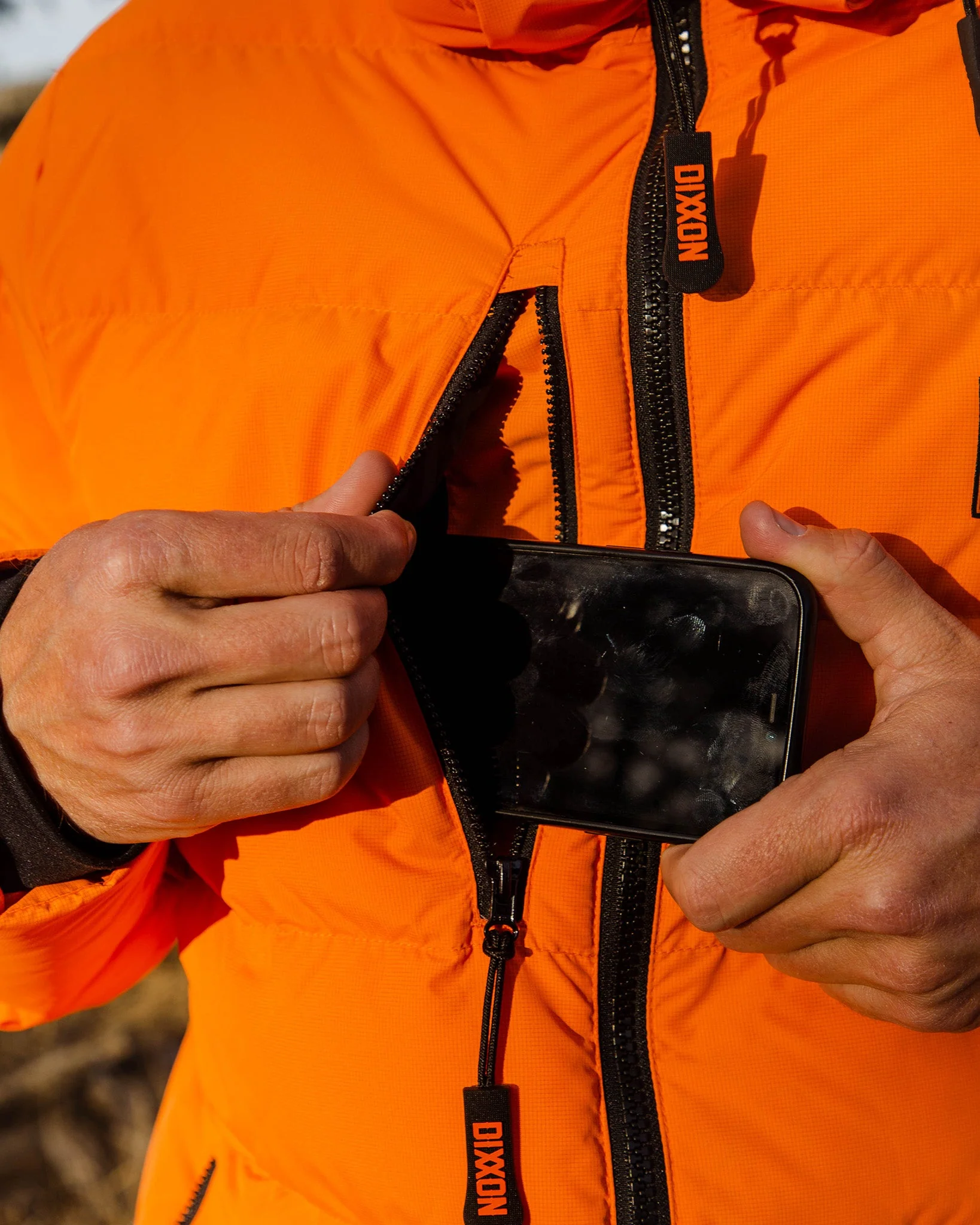 THE RIDGE DOWN JACKET ORANGE - MENS - Image 7