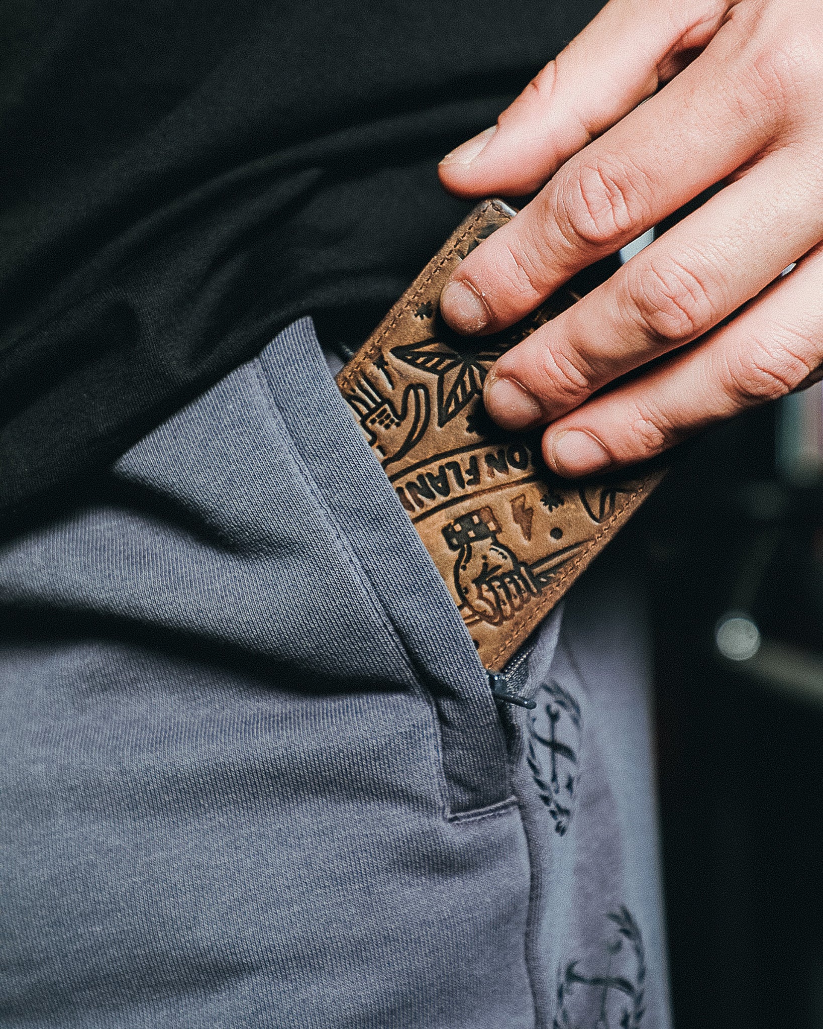 TRACK SHORTS CHARCOAL - MENS - Image 3