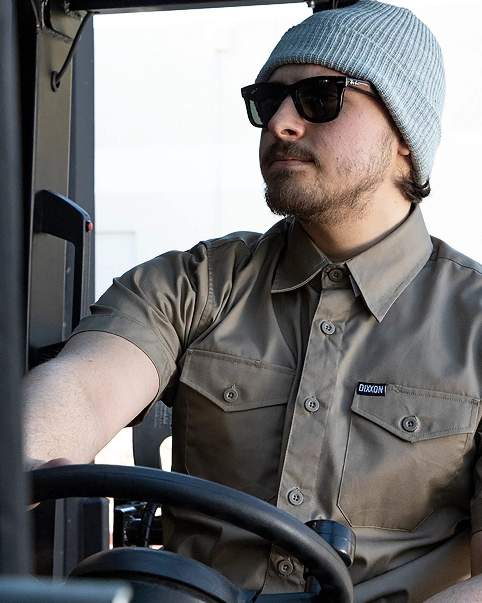 WORKFORCE SHORT SLEEVE WORK SHIRT KHAKI - MENS - Image 6